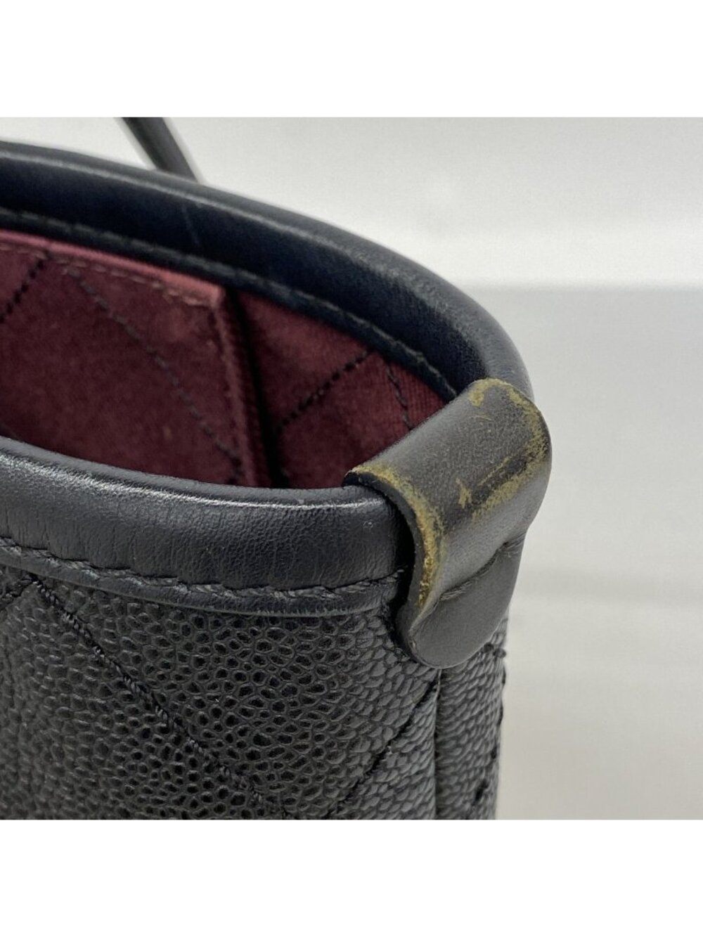 Chanel Tote Caviar Leather Black Silver - Picture 7 of 10